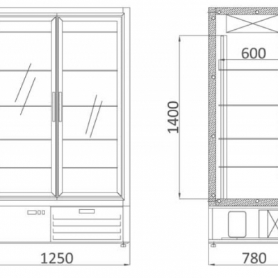 Vitrina congelare cu usi sticla FR1250GD - Frigosztufi